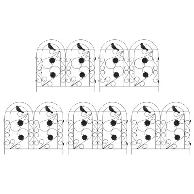 vidaXL Vrtna ograja Rešetka Črna