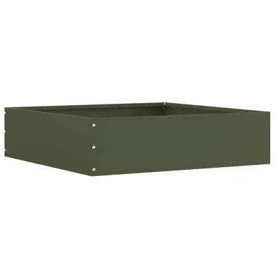 vidaXL Robovi trave Olivno zelena 50 x 50 x 13 cm Jeklo