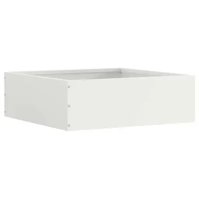 vidaXL Robovi trave Bela 40 x 40 x 13 cm Jeklo