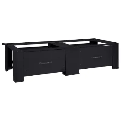 vidaXL Pedestal za pralni stroj 2 pcs Črna 64 x 55 x 32.5 cm Jeklo