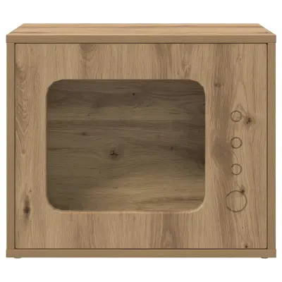 vidaXL Mačja hiša Oreh 51 x 30 x 42 cm Konstruiran les