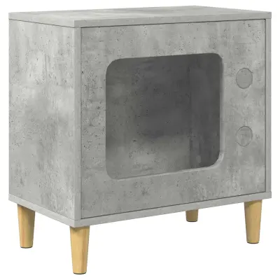 vidaXL Mačja hiša Beton 51 x 30 x 52 cm Konstruiran les