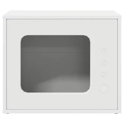 vidaXL Mačja hiša Bela 51 x 30 x 42 cm Konstruiran les