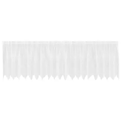 vidaXL Čipkasta Zavesa z zavesami Bela 500 x 120 cm Poliester