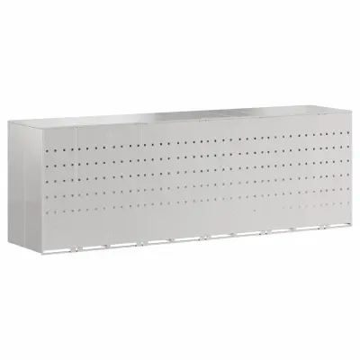 vidaXL Shranjevanje kolesnega zaboja za 3 zaboje srebrna