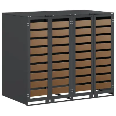 vidaXL Shranjevanje kolesnega zaboja za 3 zaboje Antracit