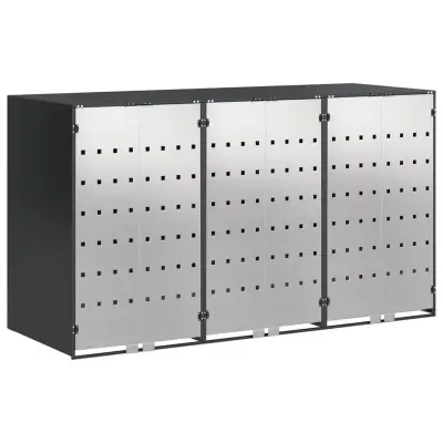 vidaXL Shranjevanje kolesnega zaboja za 3 zaboje Antracit