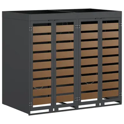 vidaXL Shranjevanje kolesnega zaboja za 3 zaboje Antracit