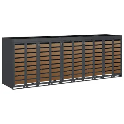 vidaXL Shranjevanje kolesnega zaboja za 3 zaboje Antracit