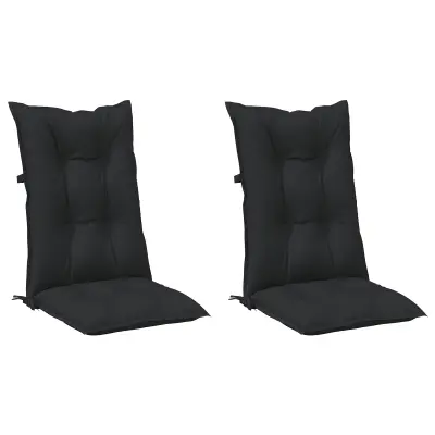 vidaXL Set blazin za stol z visokim naslonjalom 2 pcs Melange črna