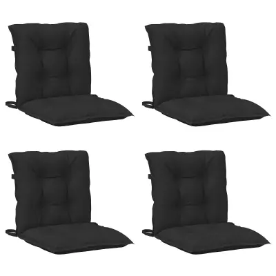 vidaXL Komplet blazin za nizko naslonjalo 4 pcs Mešani črn