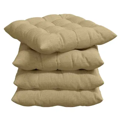 vidaXL Sedežne blazine 4 pcs Siva zelena 40 x 40 x 6 cm