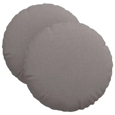 vidaXL Sedežne blazine 2 pcs Taupe Ø40 x 13 cm blago