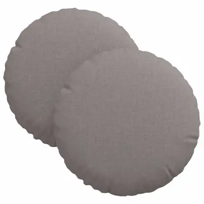 vidaXL Sedežne blazine 2 pcs Taupe Ø30 x 13 cm blago