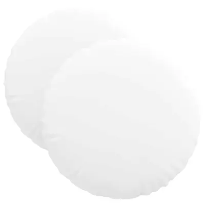 vidaXL Sedežne blazine 2 pcs Bela Ø40 x 13 cm blago