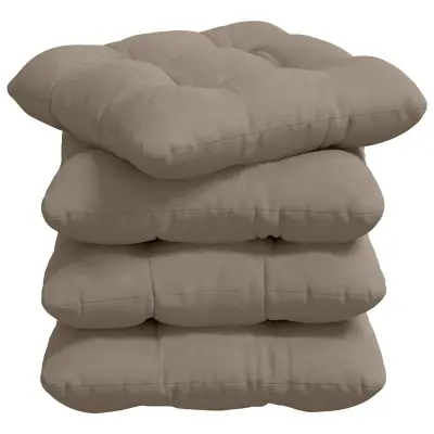 vidaXL Sedežne blazine 4 pcs Taupe 40 x 40 cm Mikrofiber tkanina