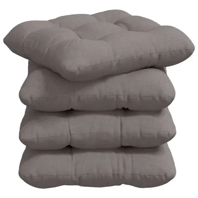 vidaXL Sedežne blazine 4 pcs Taupe 45 x 45 x 12 cm blago