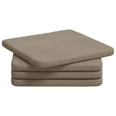 vidaXL Sedežne blazine 4 pcs Taupe 40 x 40 x 3 cm Mikrofiber tkanina