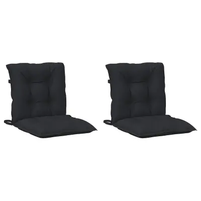 vidaXL Komplet blazin za nizko naslonjalo 2 pcs Mešani črn
