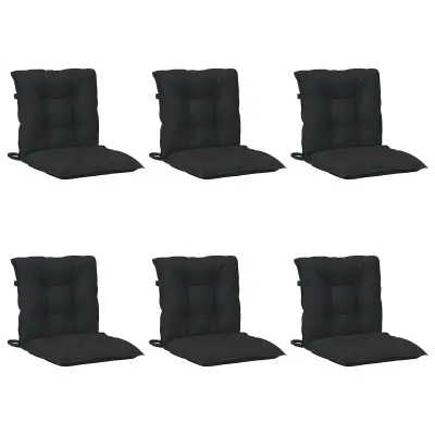 vidaXL Komplet blazin za nizko naslonjalo 6 pcs Mešani črn