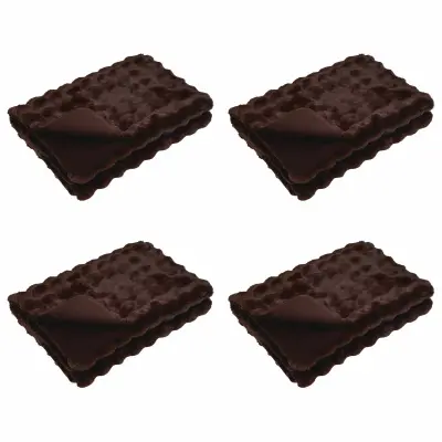 vidaXL Dežnik iz umetnega zajčjega krzna 4 pcs Kamel 240 x 270 cm