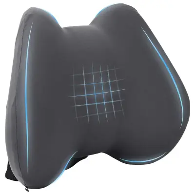 vidaXL Vzglavnik z blazino Siva 42 x 32 x 14 cm Poliester