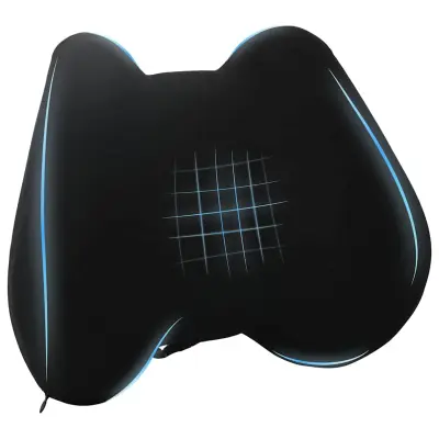 vidaXL Vzglavnik z blazino Črna 42 x 32 x 14 cm Poliester