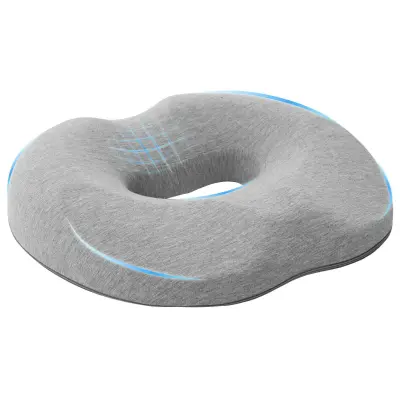 vidaXL Vzglavnik z blazino Svetlo siva 42 x 37 x 8 cm Bombaž