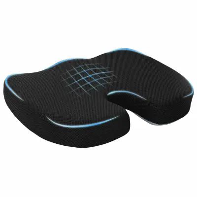 vidaXL Vzglavnik z blazino Črna 46 x 38 x 8 cm Mreža