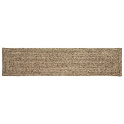 vidaXL Preproga Naravna in črna 60 x 250 cm Juta