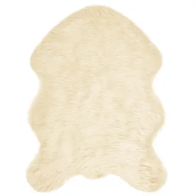 vidaXL Lažna Ovčja Koža Preproga Tafalla krema 80 x 120 cm Poliester