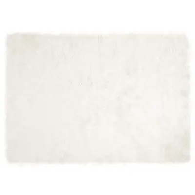 vidaXL Lažna Ovčja Koža Preproga Tafalla Bela 240 x 340 cm Poliester