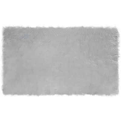 vidaXL Lažna Ovčja Koža Preproga Tafalla Siva 100 x 200 cm Poliester