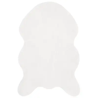 vidaXL Umetno zajčje preproga Olite Bela 80 x 120 cm Poliester