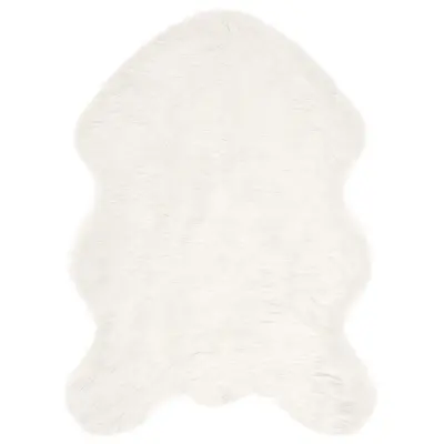vidaXL Lažna Ovčja Koža Preproga Tafalla Bela 60 x 90 cm Poliester