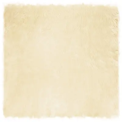 vidaXL Lažna Ovčja Koža Preproga Tafalla krema 160 x 160 cm Poliester