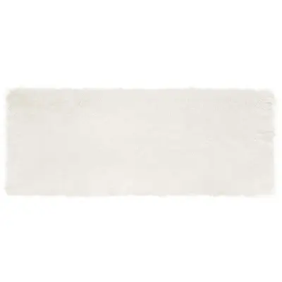 vidaXL Lažna Ovčja Koža Preproga Tafalla Bela 80 x 200 cm Poliester