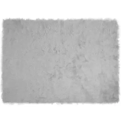 vidaXL Lažna Ovčja Koža Preproga Tafalla Siva 160 x 230 cm Poliester