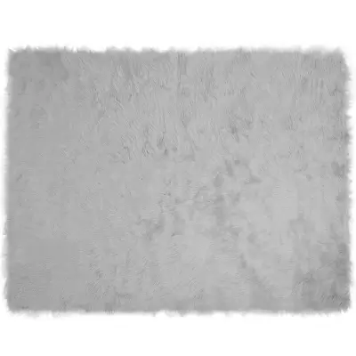 vidaXL Lažna Ovčja Koža Preproga Tafalla Siva 240 x 340 cm Poliester