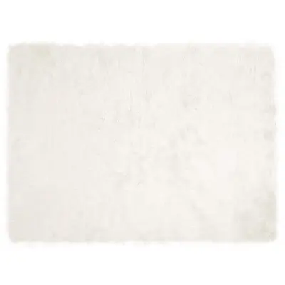 vidaXL Lažna Ovčja Koža Preproga Tafalla Bela 160 x 230 cm Poliester