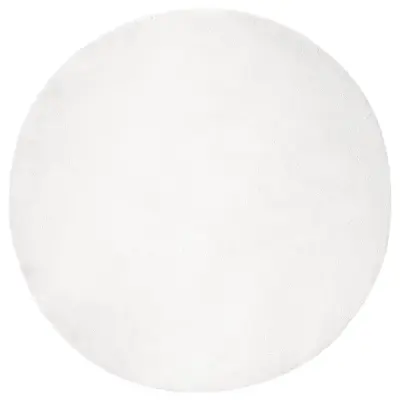 vidaXL Umetno zajčje preproga Olite Bela Ø 100 cm Poliester