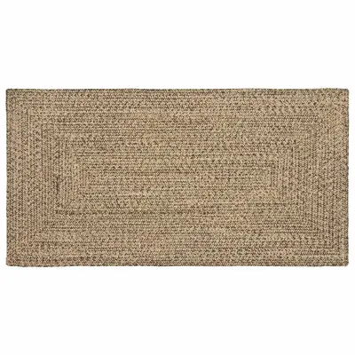 vidaXL Preproga Naravna in črna 100 x 200 cm Juta