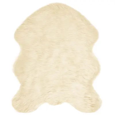 vidaXL Lažna Ovčja Koža Preproga Tafalla krema 50 x 80 cm Poliester