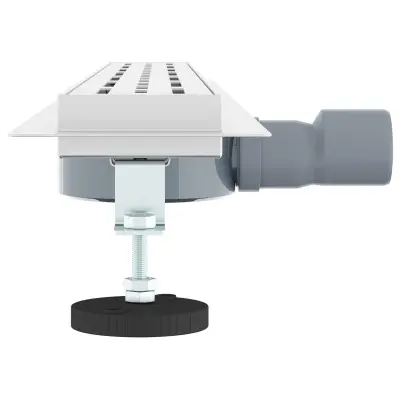 vidaXL 362-stopinjski odtočni pokrov z vodilnim dizajnom srebrna 80 cm