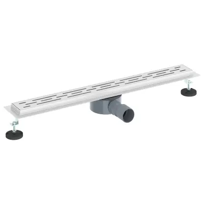 vidaXL 362-stopinjski odtočni pokrov z vodilnim dizajnom srebrna 70 cm