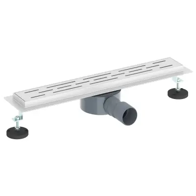 vidaXL 362-stopinjski odtočni pokrov z vodilnim dizajnom srebrna 50 cm