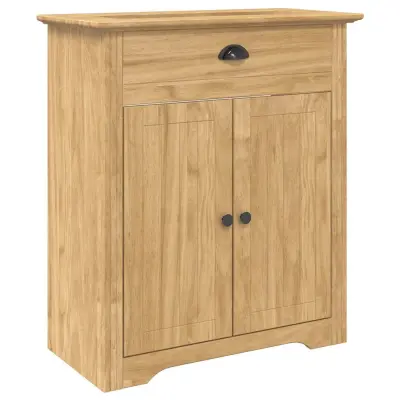 vidaXL Kopalniška omarica z vrati BODO Medeno rjava 70 x 35 x 80 cm