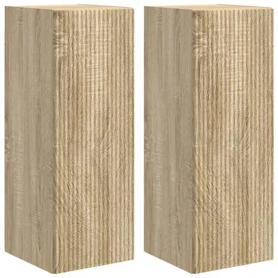 vidaXL TV stenska omara 2 pcs Sonoma 30 x 31 x 80 cm Konstruiran les