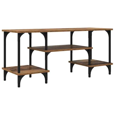 vidaXL TV omarica Star les 102 x 35 x 45,5 cm Inženirski les in železo