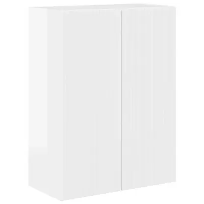 vidaXL TV stenska omara Visok sijaj bela 59,5 x 31 x 80 cm